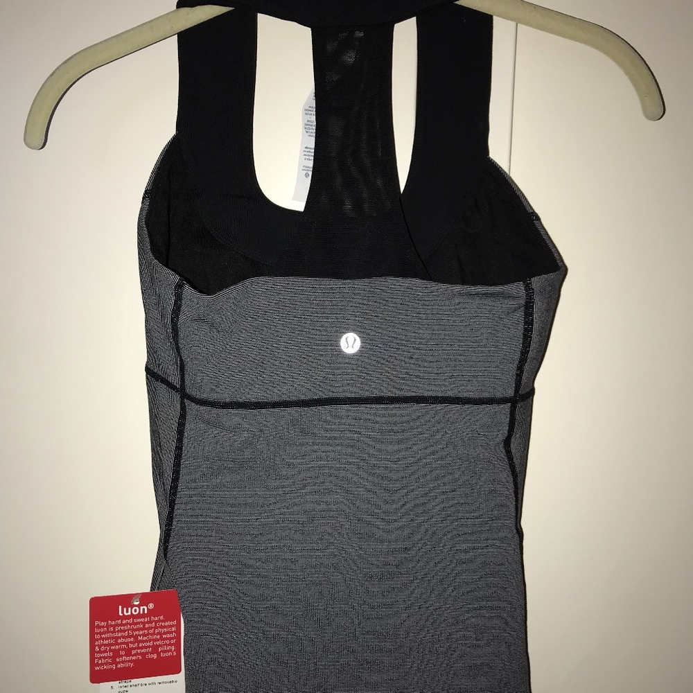 Lululemon Black Heather Scoop Neck Tank